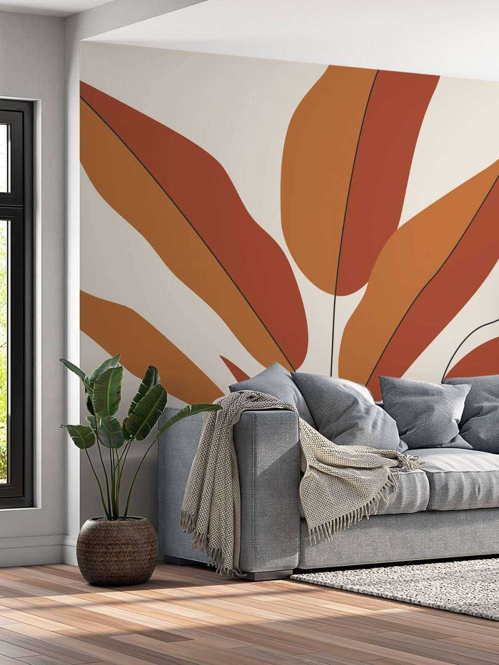 Pianta rossa minimalista