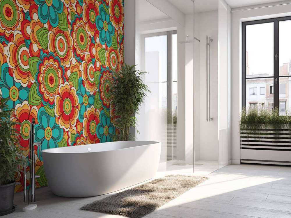 Fiori colorati e retrò