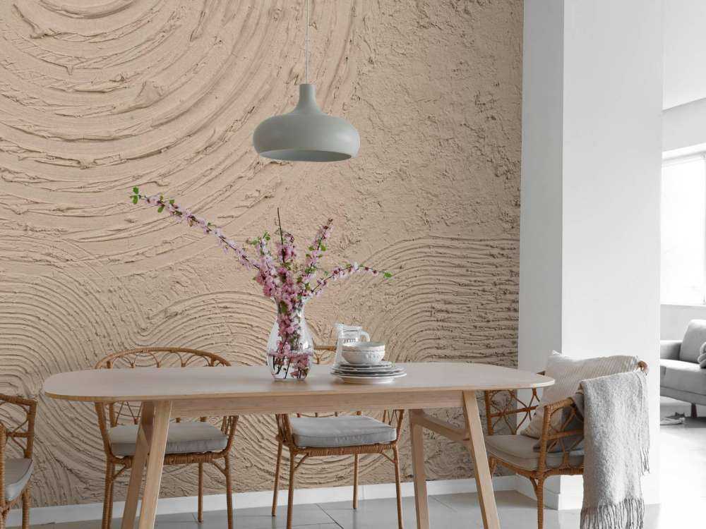 Forme e linee organiche in color tortora