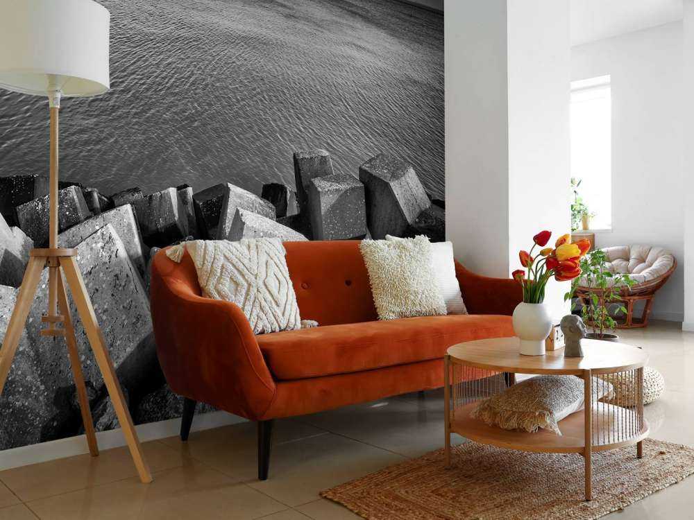 Blocchi di cemento per il porto di Cadzand Bad 