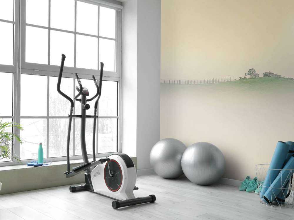 Paesaggio italiano nebbioso