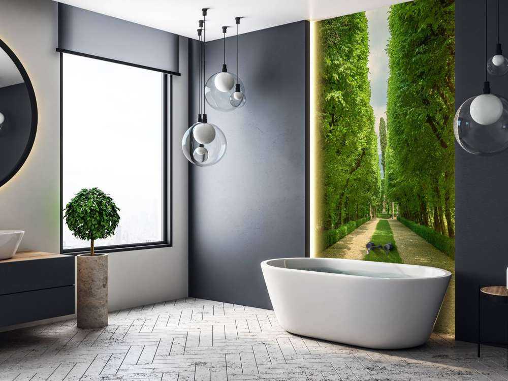 Vicolo verde con ghiaia