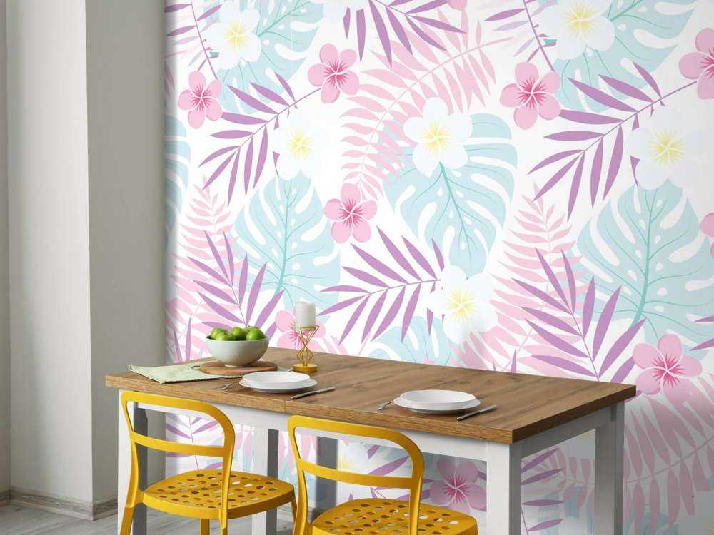 Fiori e foglie pastello