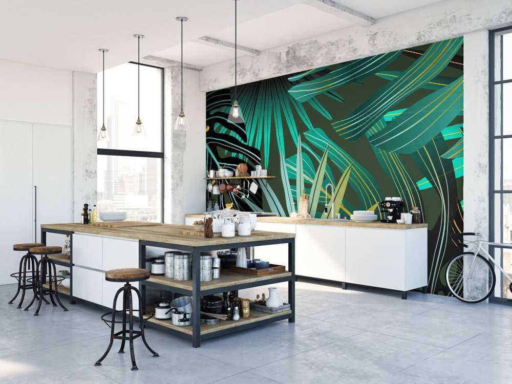 Panorama foglie tropicali