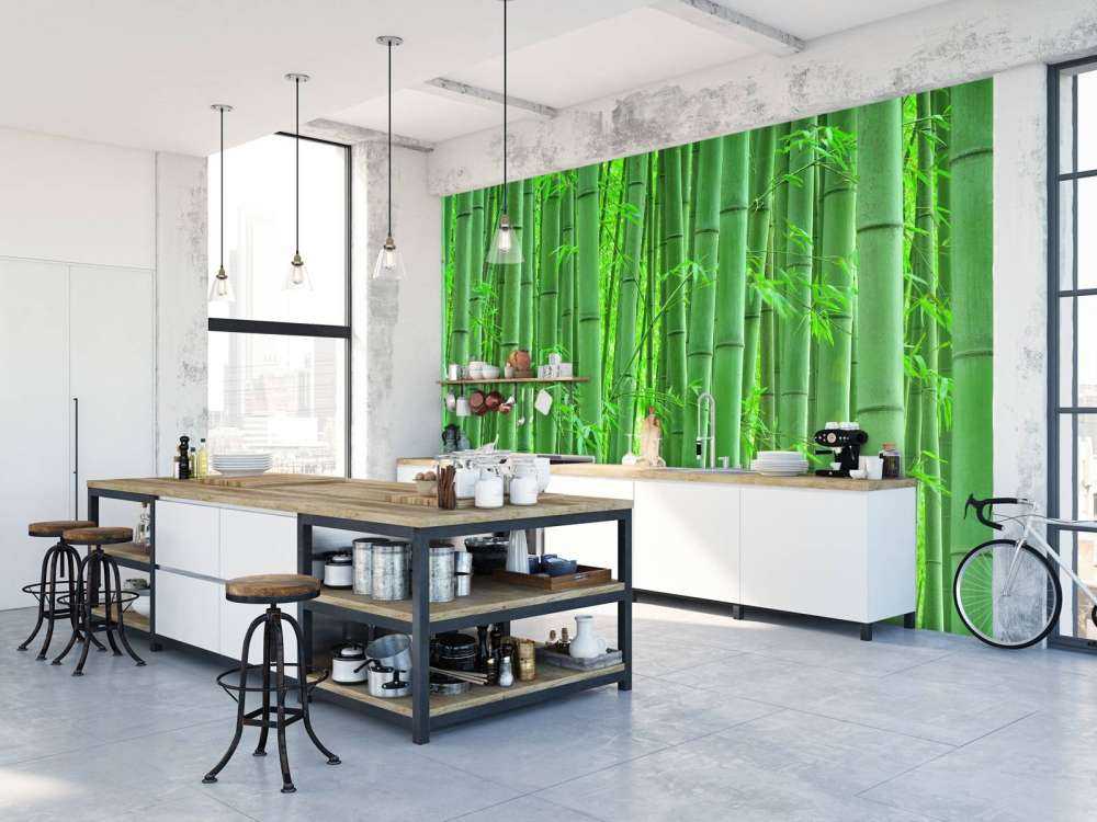 Closeup foresta di bambù