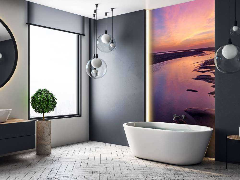 Tramonto con aria viola