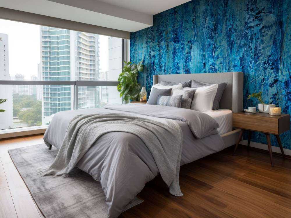 Pittura con sfumature di blu