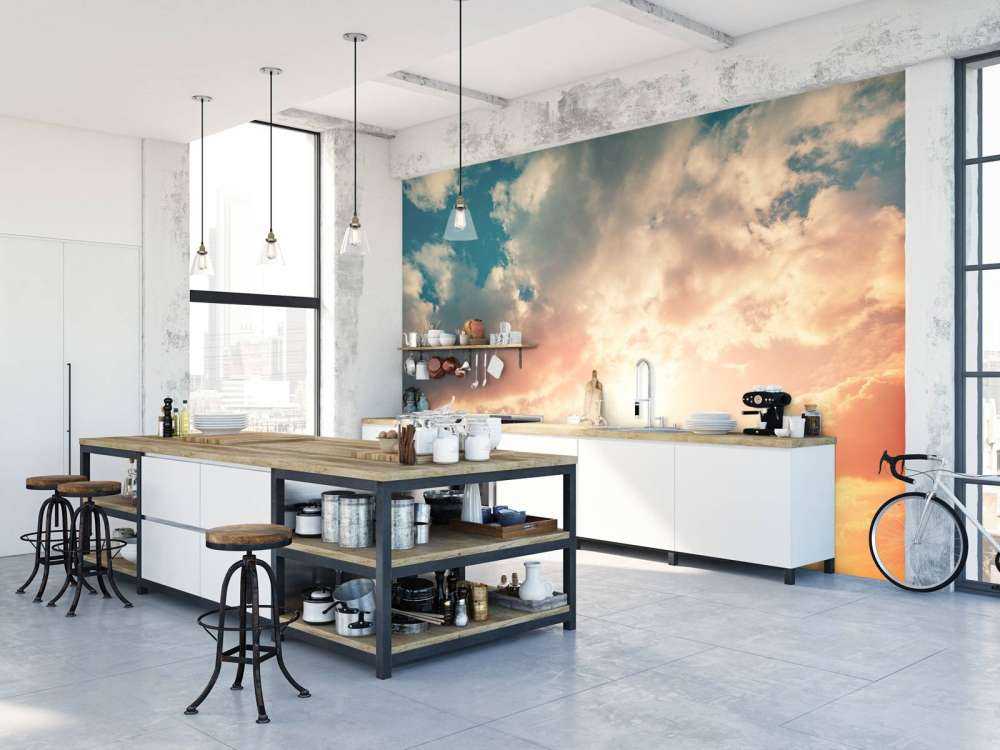 Cielo colorato con le nuvole