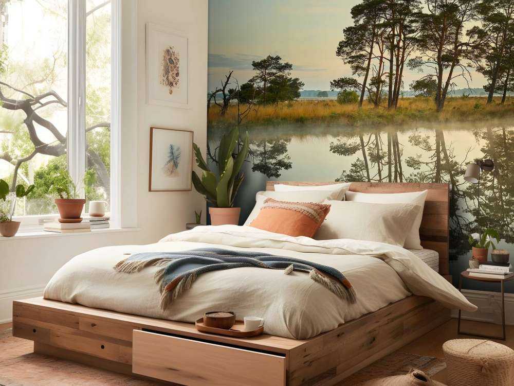 Riflessione nelle vene del bosco