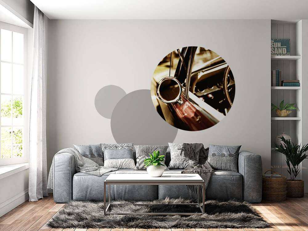 Primo piano rosso auto d'epoca