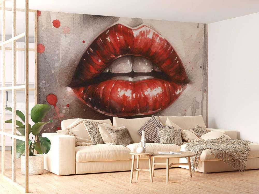 Watercolor Woman Lips #2