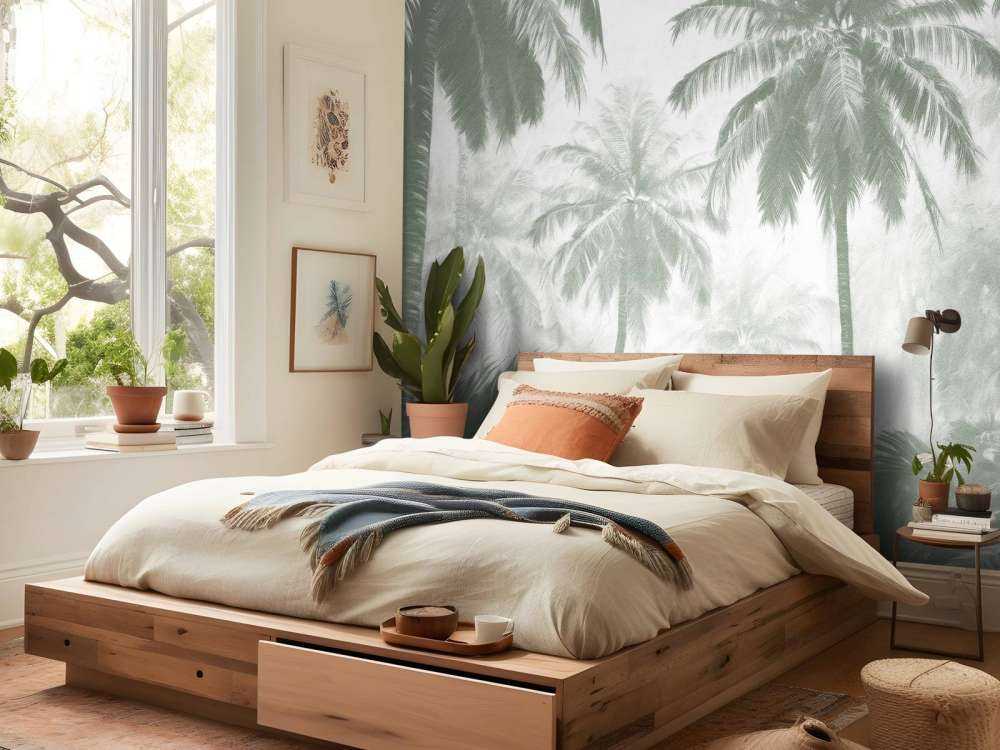 Foresta di Palme Nebbiosa, verde