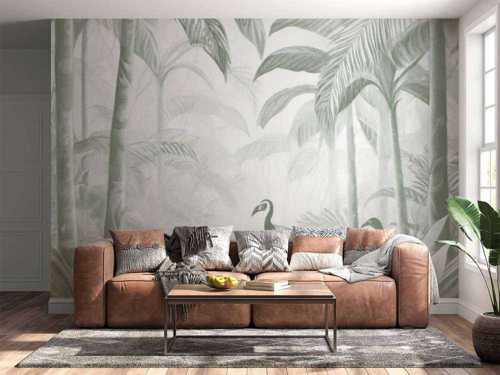 Giungla Nascosta con Ibis, verde