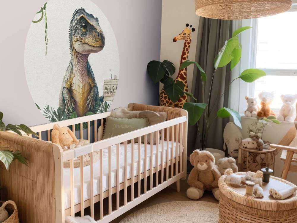 Baby t-rex nella giungla