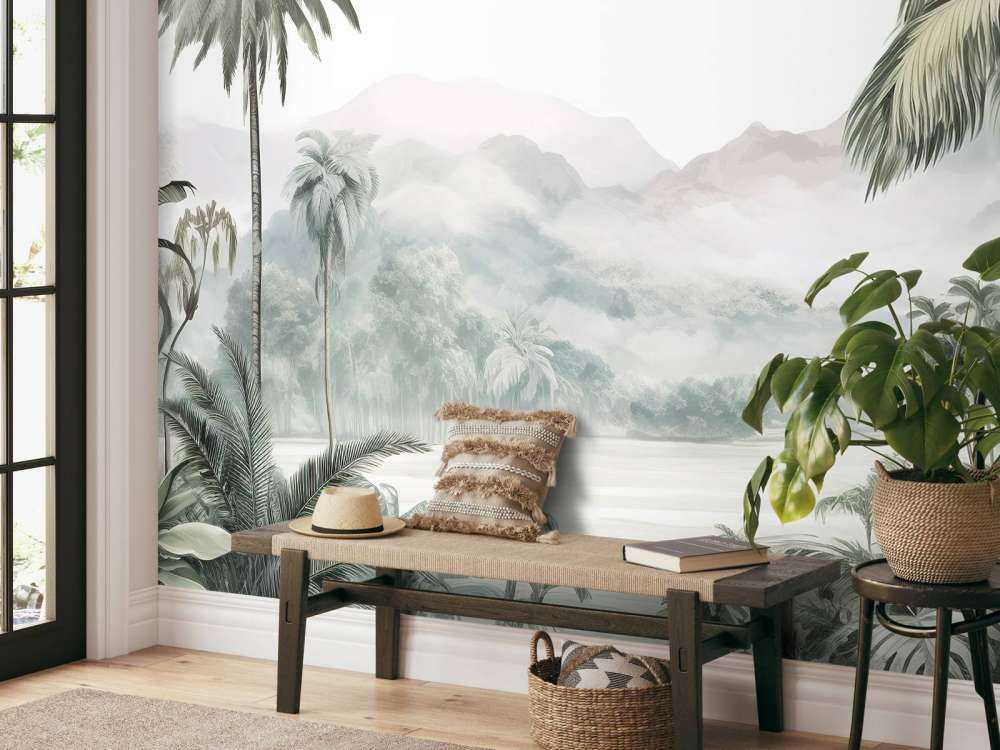 Panorama Tropicale Verde Montagna