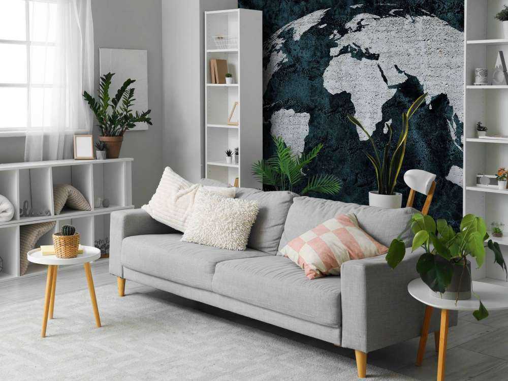 Mappa del mondo struttura in cemento armato