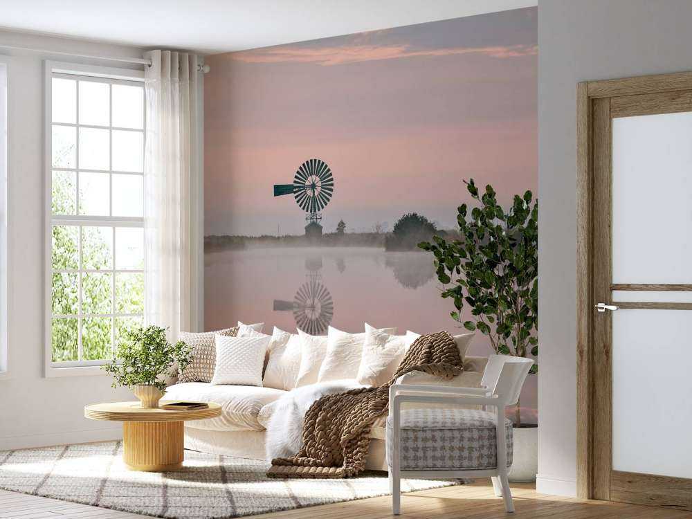 Mulino a vento in metallo