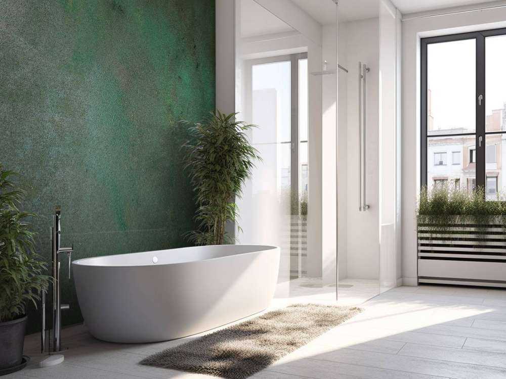 Acciaio con una tinta verdastra