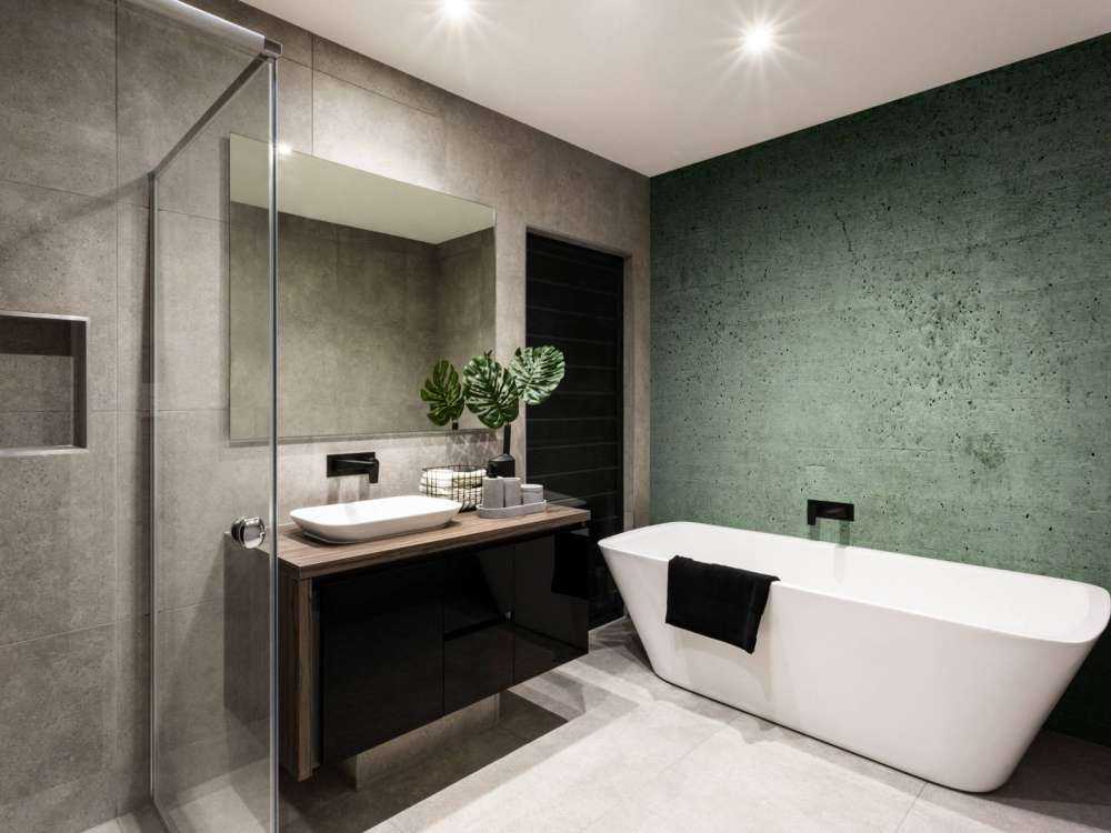 Parete di cemento verde