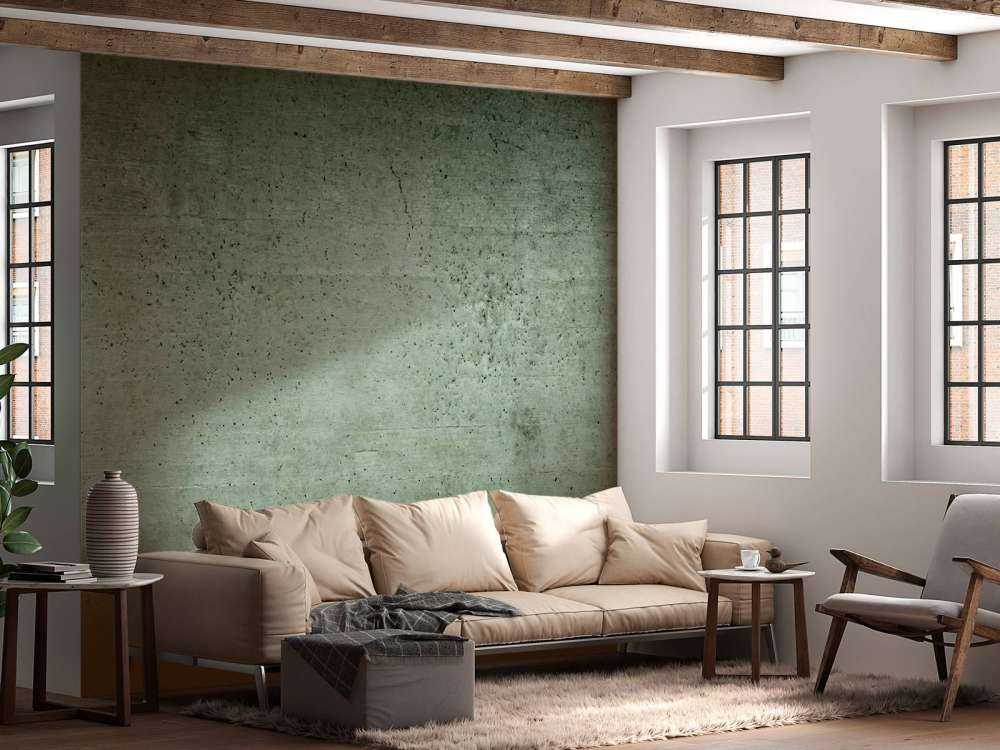 Parete di cemento verde