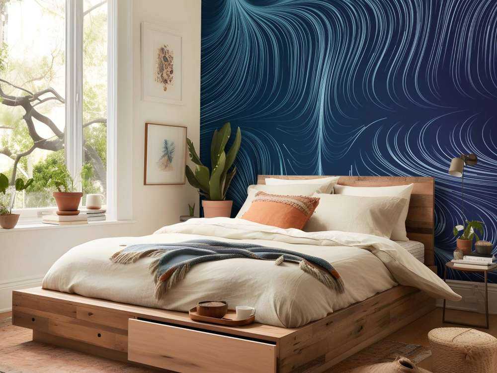 Linee illuminate blu