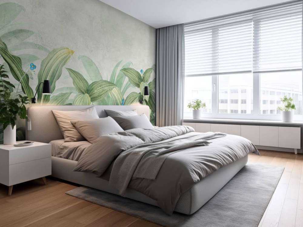 Erba mossa con fiori