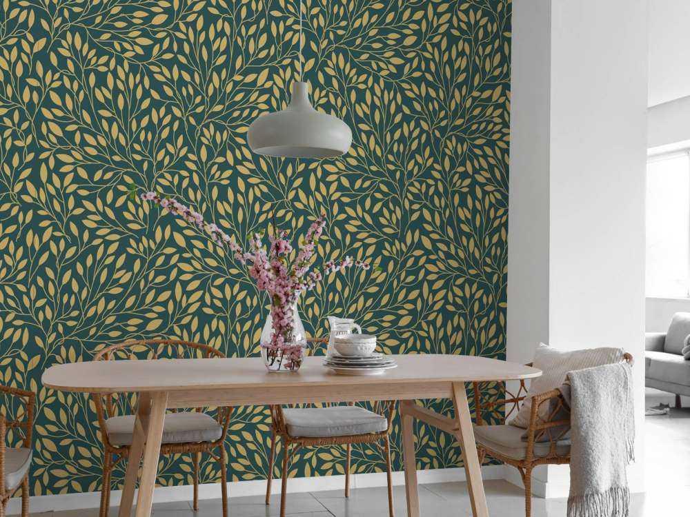 Motivo floreale di lusso oro giallo