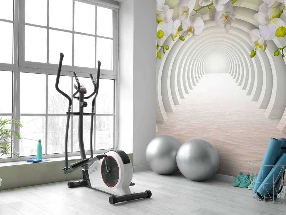 Túnel con orquídeas