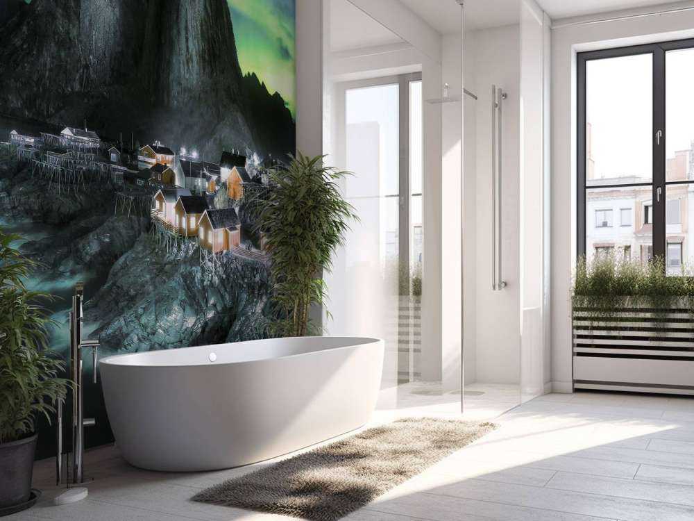 Aurora boreale sopra Hamnøy