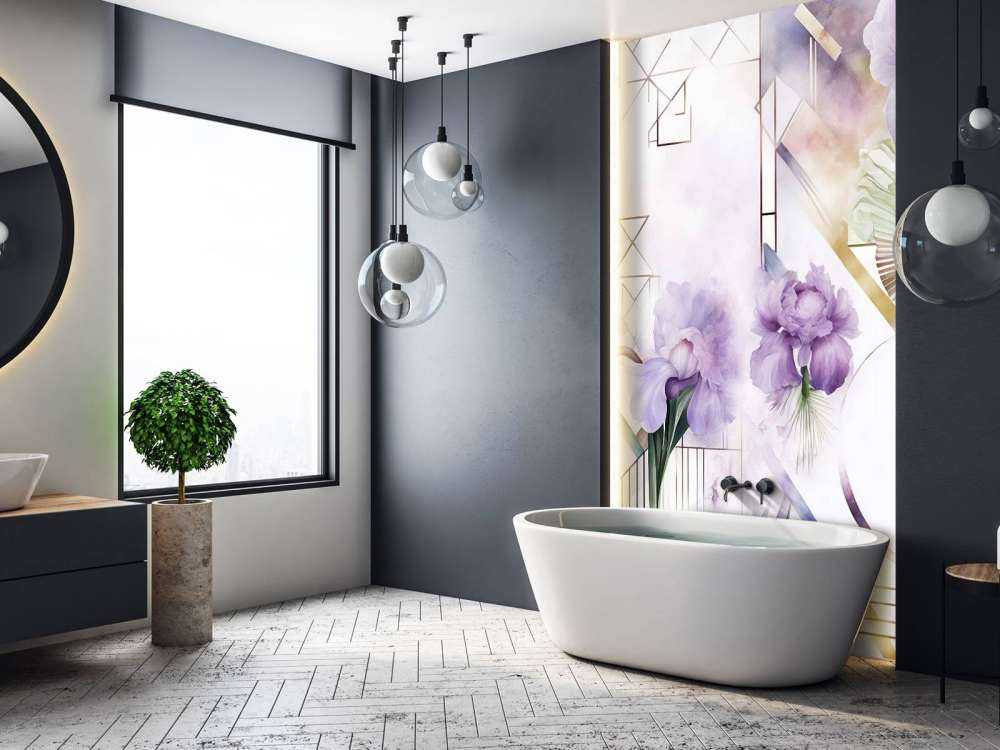 Acquerello Geometria Viola