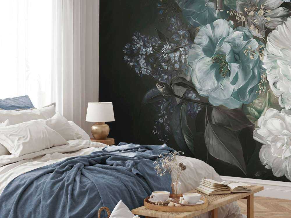 Bouquet con lilla blu