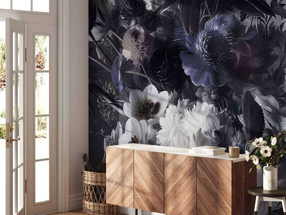 Grande bouquet con anemoni blu