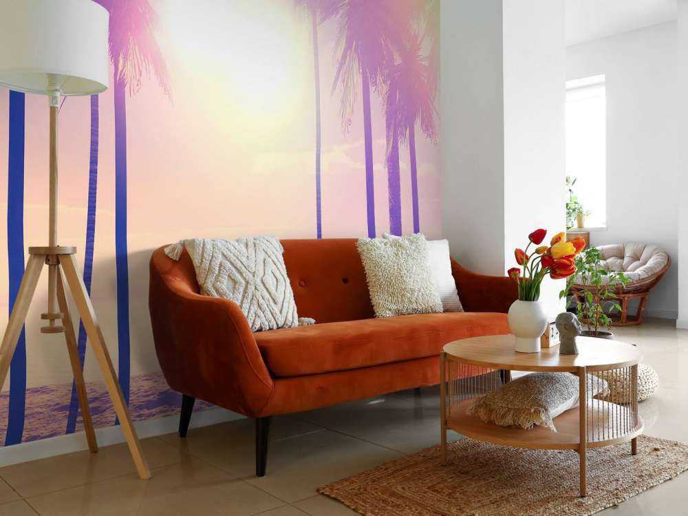 Palme d'epoca e oceano