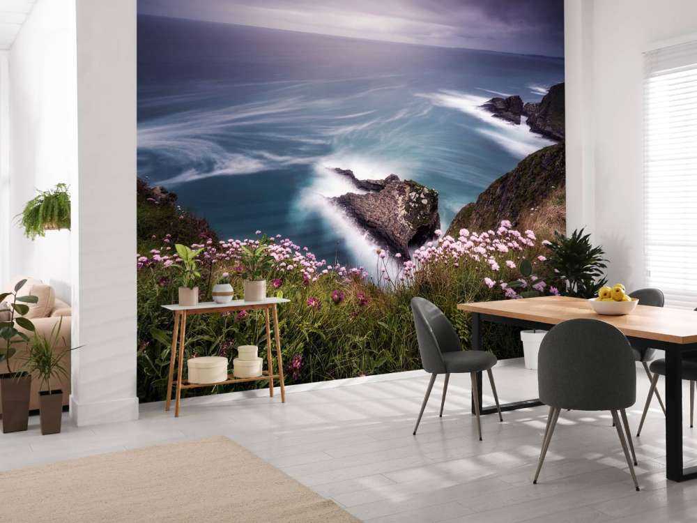 On the edge of the cliff