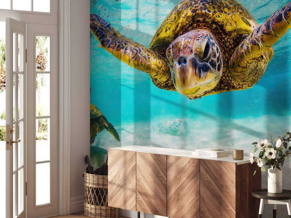 Tartaruga marina nell'oceano