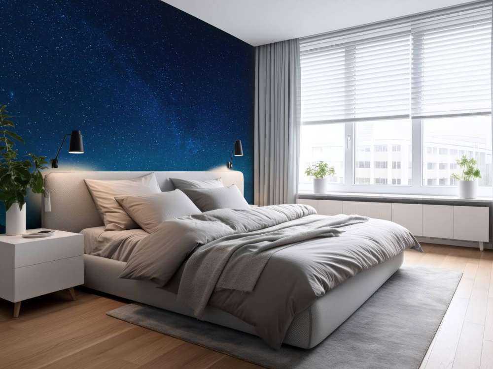 Cielo stellato con l'aurora boreale