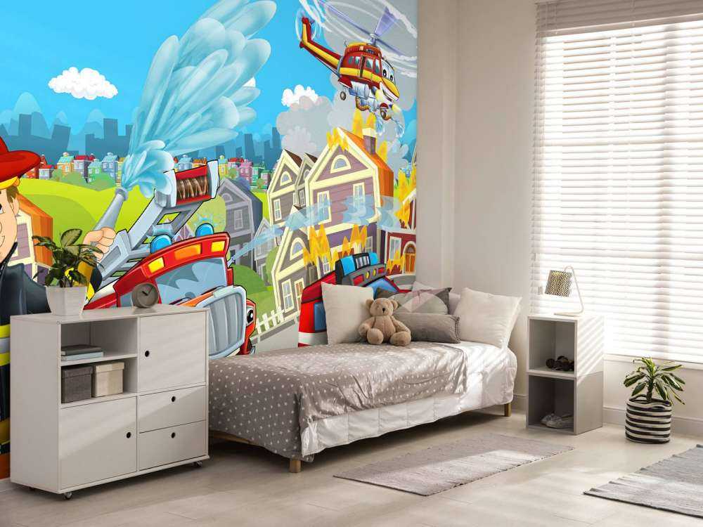 Camera dei bambini vigili del fuoco