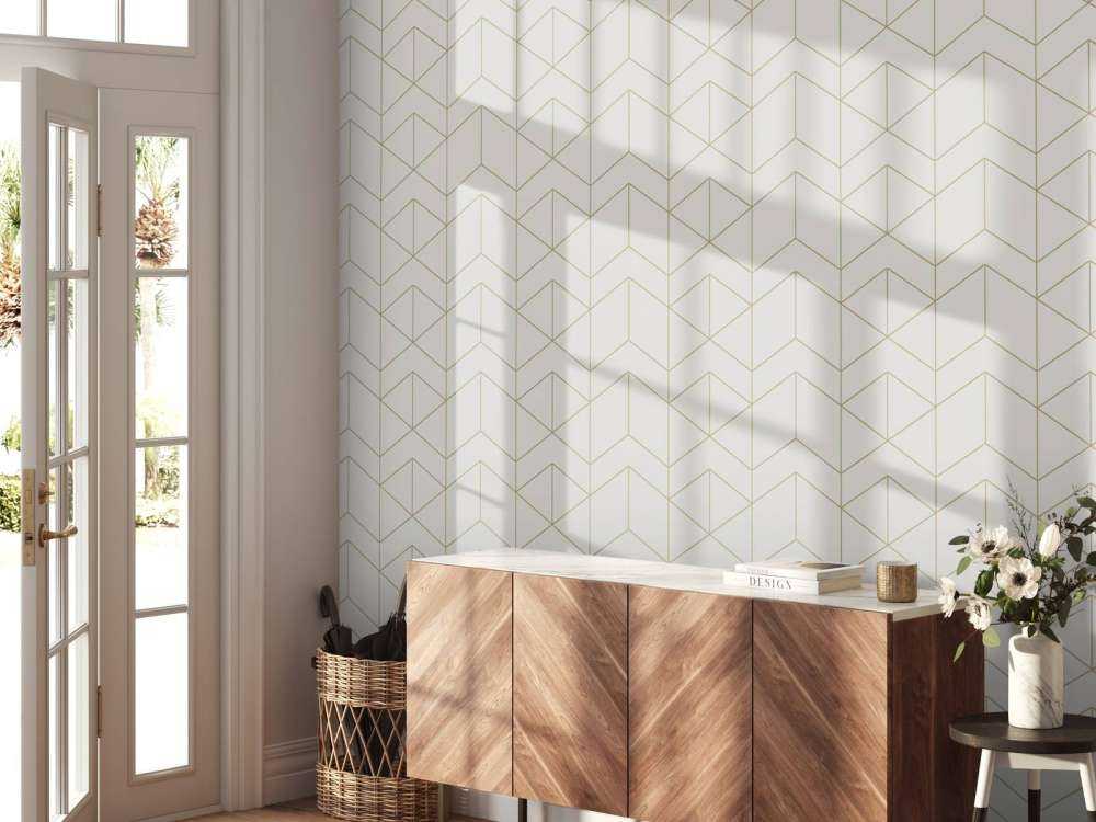 Piastrelle bianche geometriche