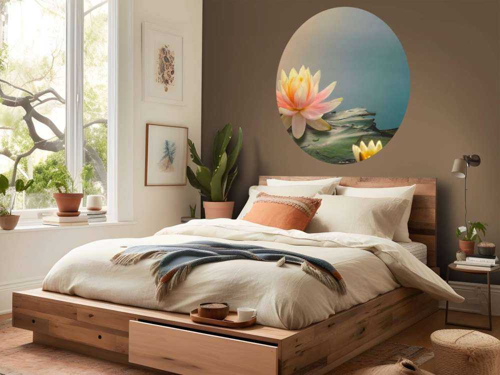 Stagno con fiori di loto