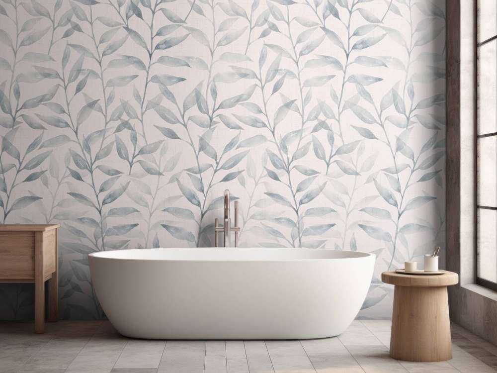 Foglie rampicanti giapponesi - grigio neutro