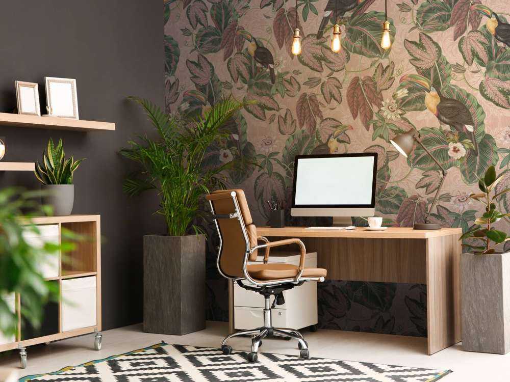 Uccelli e tucani della giungla tropicale - rosa