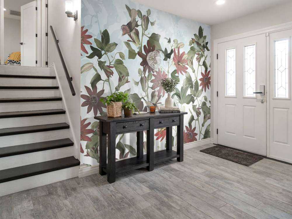 Sette Uccelli in Foliaggio Incantato - Blu Chiaro