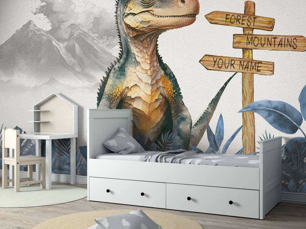 Baby velociraptor nella giungla blu