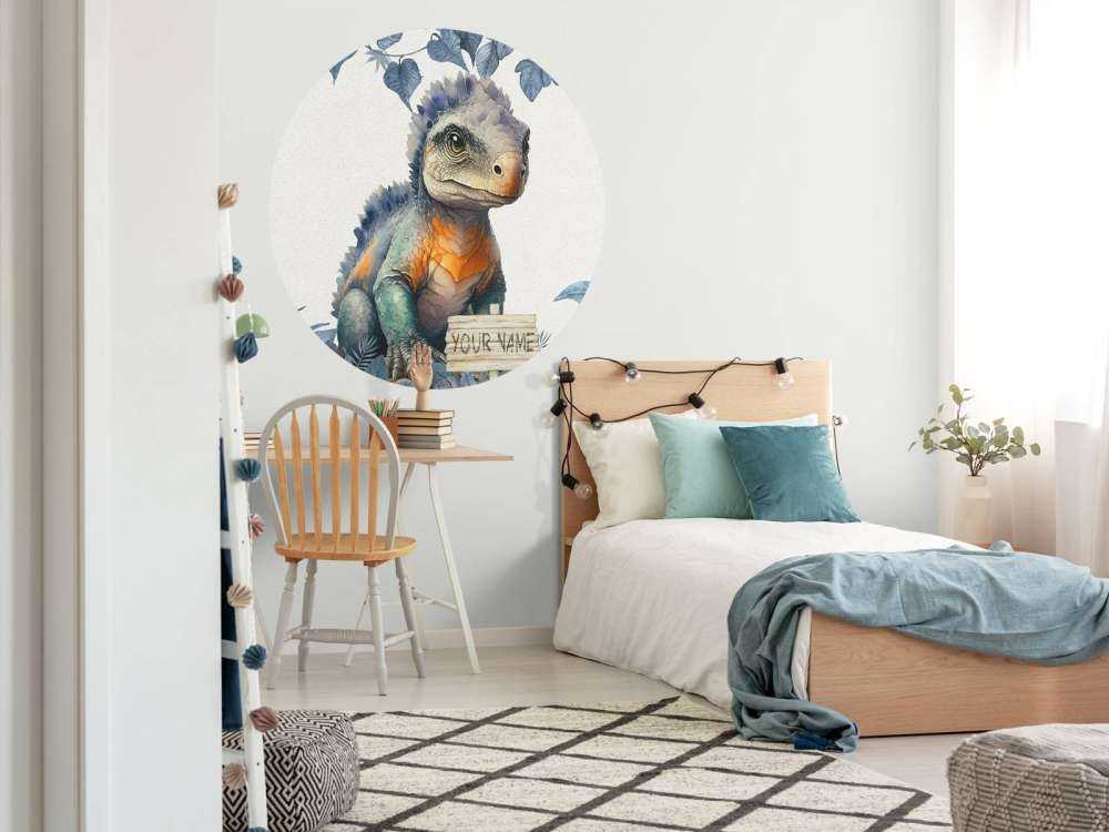 Baby ankylosaurus nella giungla blu