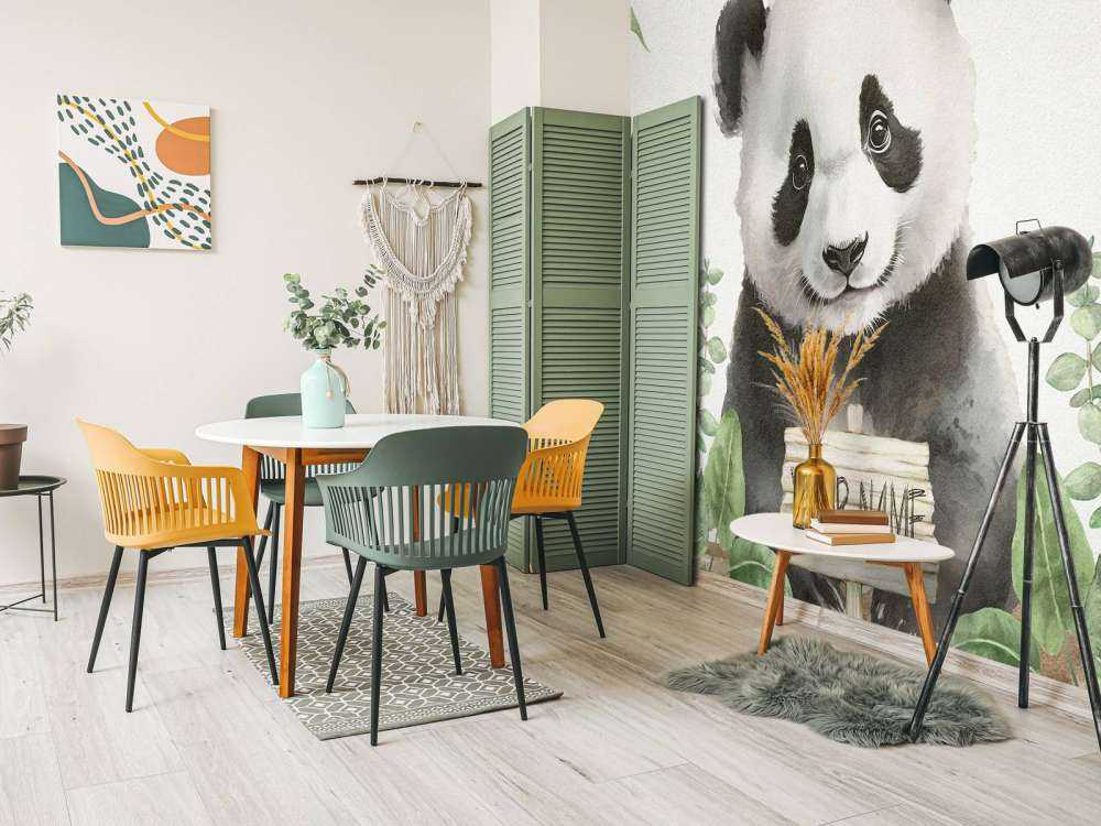 Baby panda nella giungla