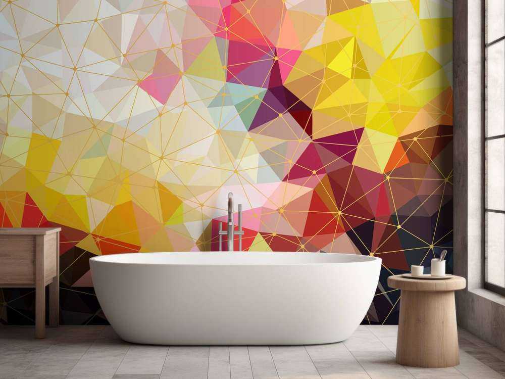 Stampa di triangoli colorati