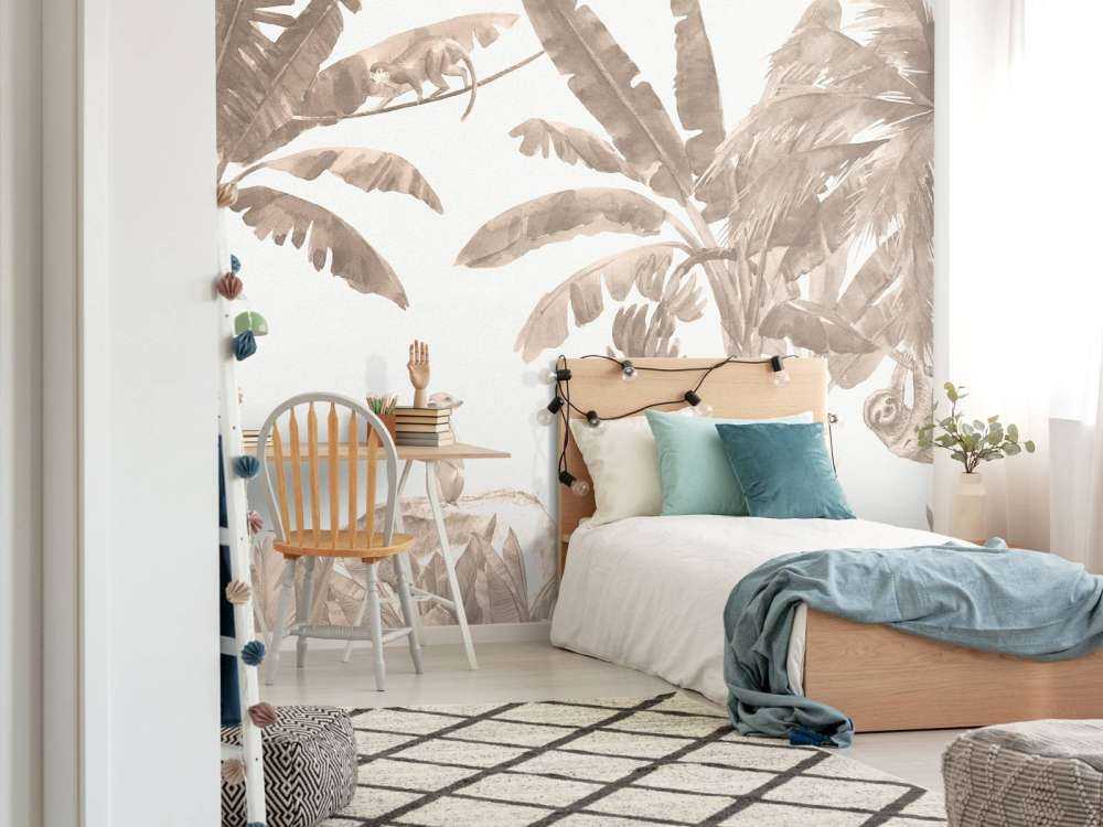 Piccoli animali della giungla in taupe