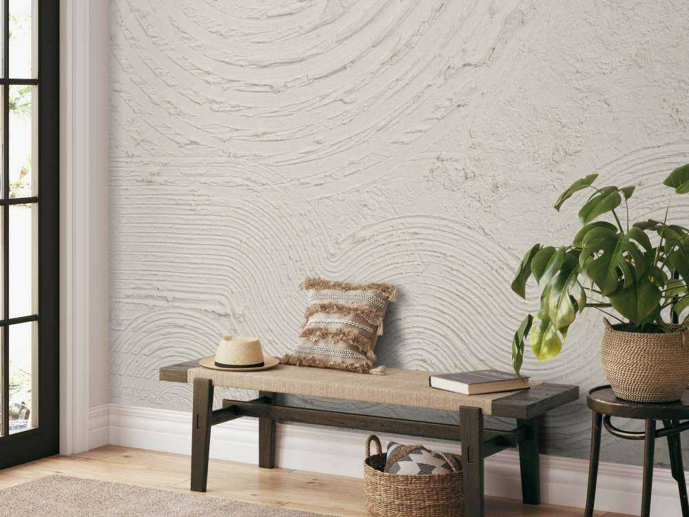 Forme e linee organiche in bianco sporco