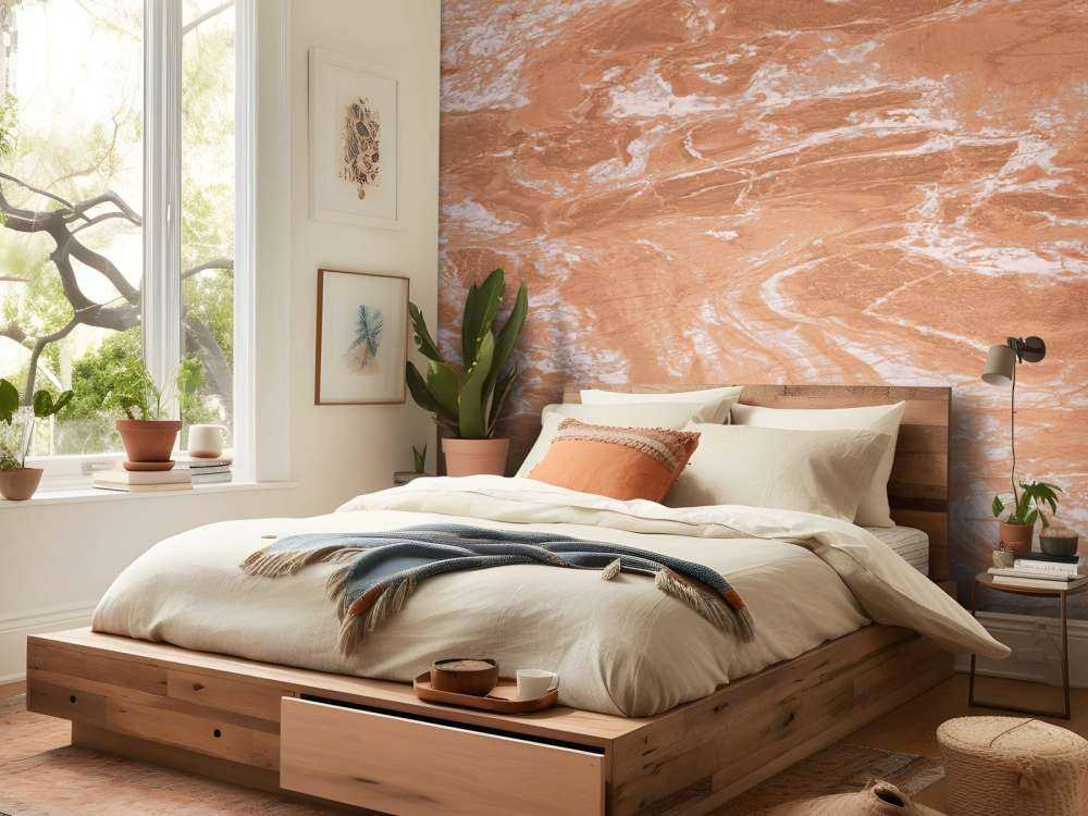 Marmo di terracotta con spazzate