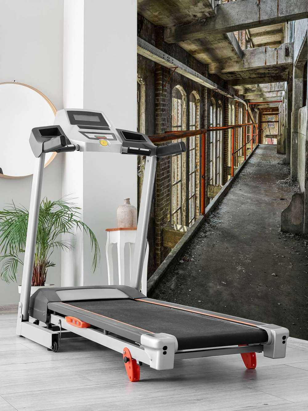 Passerella in un edificio abbandonato